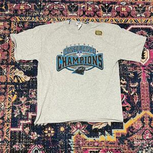 Vintage 2003 Carolina Panthers NFC Conference Champions NFL Gray T-Shirt‎ XL